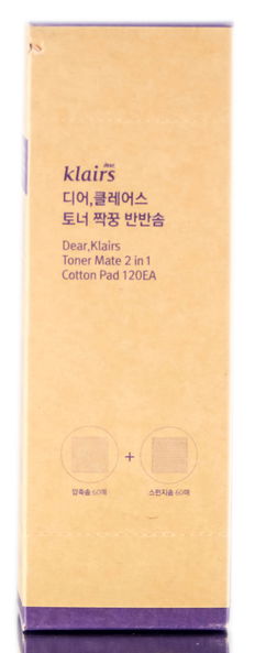 Dear, Klairs Toner Mate 2 in 1 Cotton Pads