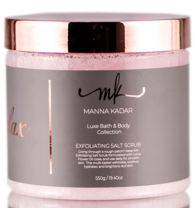 Manna Kadar Relax Luxe Bath & Body Collection Exfoliating Salt Scrub