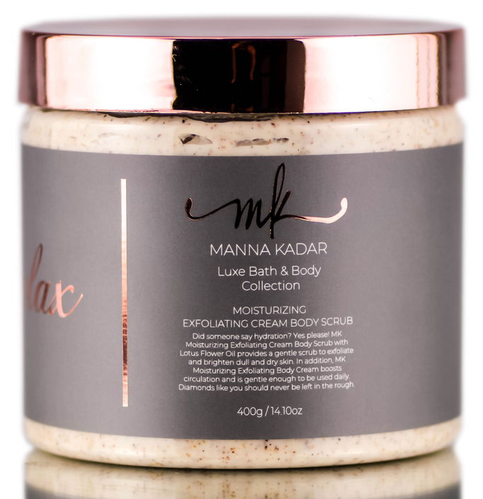 Manna Kadar Relax Luxe Bath & Body Collection Moisturizing Exfoliating Cream Body Scrub