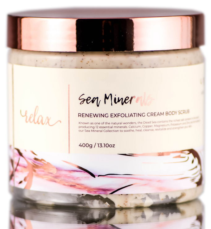 Manna Kadar Relax Sea Minerals Renewing Exfoliating Cream Body Scrub