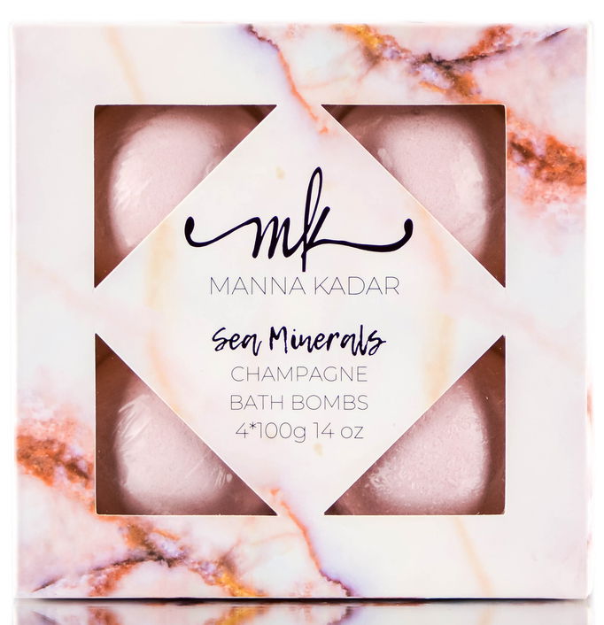 Manna Kadar Relax Sea Minerals Champagne 4 Bath Bombs