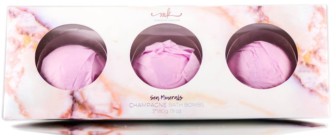 Manna Kadar Relax Sea Minerals Champagne 3 Bath Bombs-image1 Manna Kadar Relax Sea Minerals Champagne 3 Bath Bombs-image1