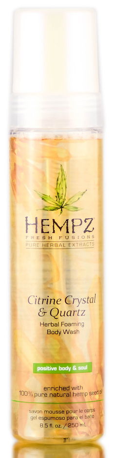 Hempz Citrine Crystal & Quartz Herbal Foaming Body Wash