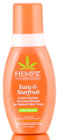 Hempz Yuzu & Starfruit Instant Sunless Bronzing Mousse for Medium Skin Tones