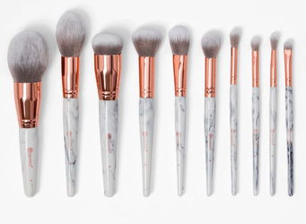 10 Piece Brush Set, BH Cosmetics Marble Luxe 10 Piece Brush Set
