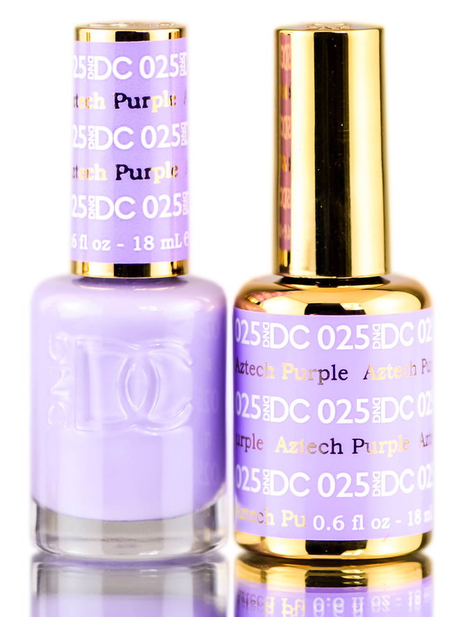 DND DC Purples GEL POLISH DUO, Gel Lacquer 0.5 oz + Matching Nail Polish Color 0.5 oz, Daisy Nails