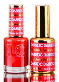 DND DC Reds GEL POLISH DUO, Gel Lacquer 0.5 oz + Matching Nail Polish Color 0.5 oz, Daisy Nails