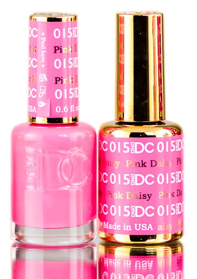 DND DC Pinks GEL POLISH DUO, Gel Lacquer 0.5 oz + Matching Nail Polish Color 0.5 oz, Daisy Nails