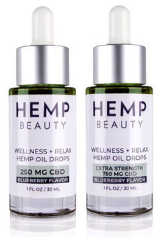 HempBeauty Wellness + Relax Hemp Blueberry Oil Drops-image1