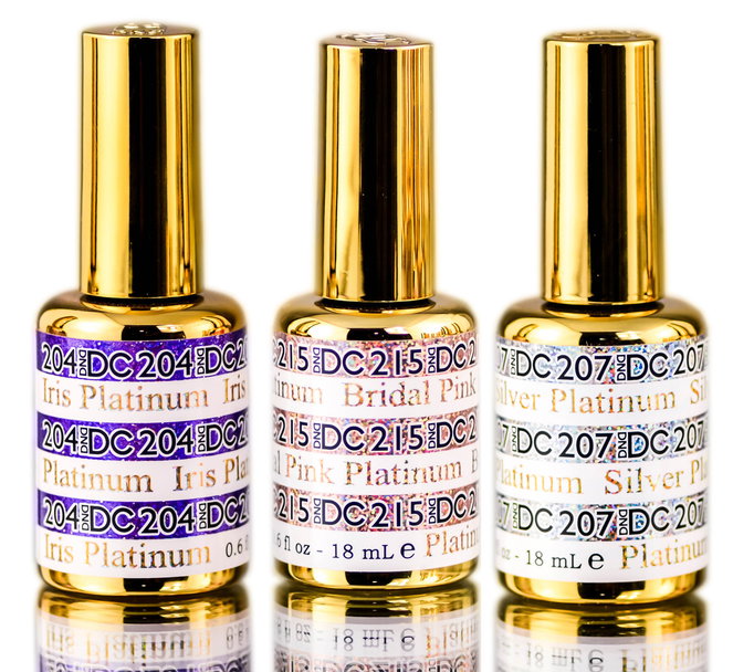 DND DC PLATINUM Gel Polish, Premium Gel Polish for Nails Containing Glitter-image1 DND DC PLATINUM Gel Polish, Premium Gel Polish for Nails Containing Glitter-image1