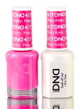Daisy DND Pinks & Oranges Soak Off GEL POLISH DUO, All In One Gel Lacquer + Matching Nail Polish Color
