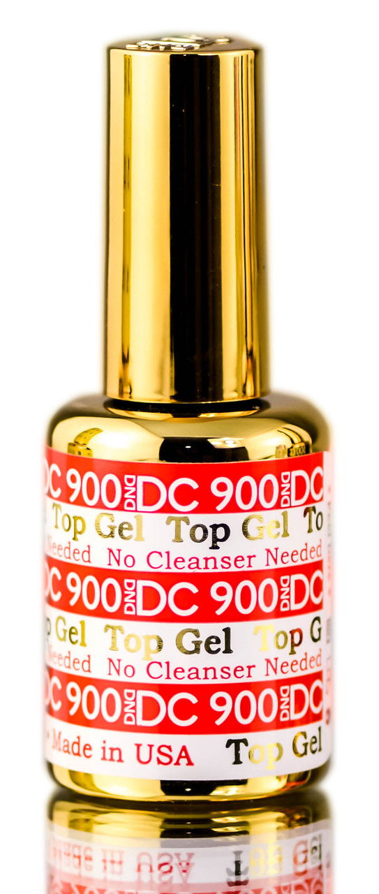 DND DC 900 TOP GEL, No Cleanser Needed, Soak off Gel NAIL All In One Daisy Top Coat for Nails