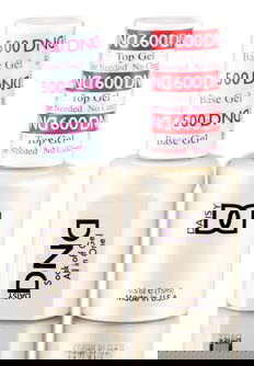 Daisy DND 500 Base Gel & 600 Top Gel (NO CLEANSER NEEDED) DUO SET, Soak off Gel All In One Base & Top Coat KIT for Nails
