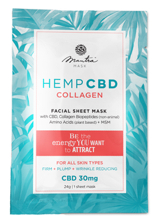 Mantra Mask Hemp CBD Collagen Facial Sheet Mask-image1 Mantra Mask Hemp CBD Collagen Facial Sheet Mask-image1