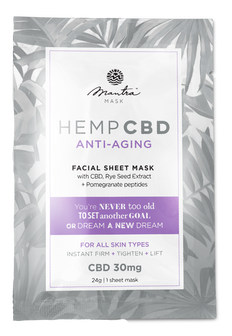 Mantra Mask Hemp CBD Anti-Aging Facial Sheet Mask-image1 Mantra Mask Hemp CBD Anti-Aging Facial Sheet Mask-image1