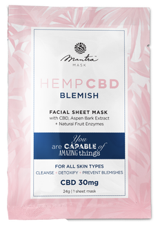 Mantra Mask Hemp CBD Blemish Facial Sheet Mask