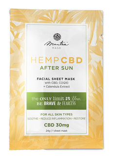 Mantra Mask Hemp CBD After Sun Facial Sheet Mask