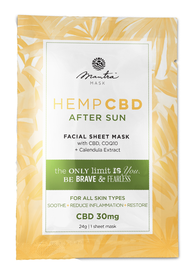 Mantra Mask Hemp CBD After Sun Facial Sheet Mask-image1