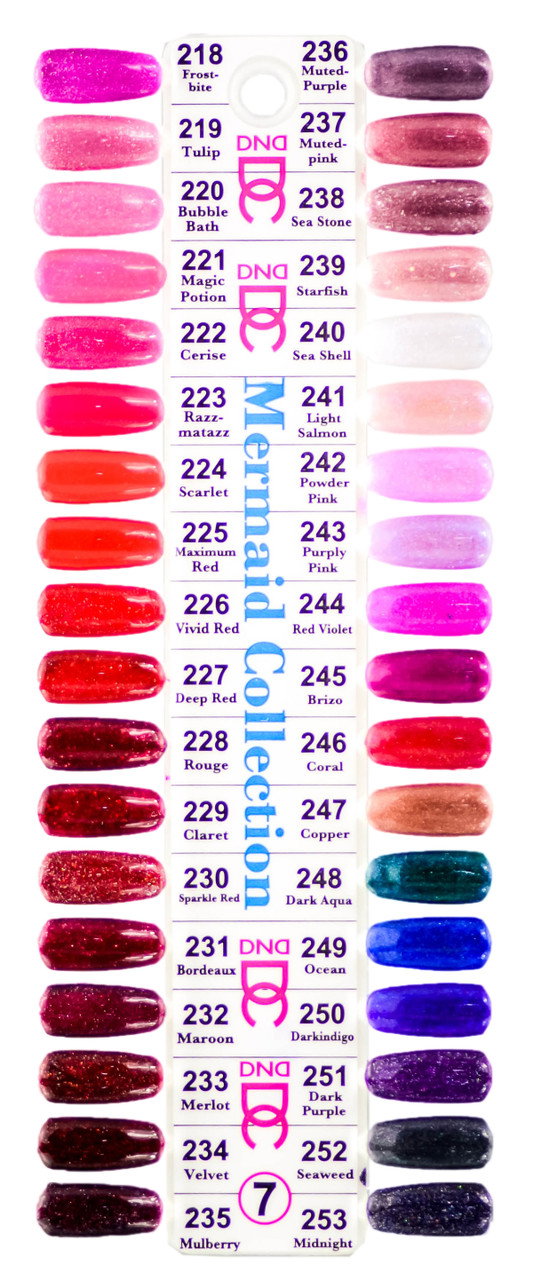 DND DC MERMAID Gel Polish, Premium Soak-Off Nail Polish with Aquatic GLIMMER & Iridescent SPARKLE, Daisy Nails-image2