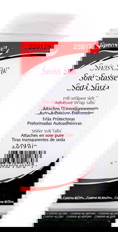 Super Nail Swiss Silk Pre-Shaped Self Adhesive Wrap Tabs Sheer Silk Tabs