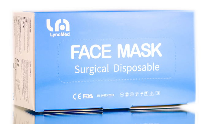 LyncMed Face Mask, Surgical Disposable, 3 Layers Non-Woven