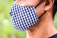 Sleekshop Reversible Black Checkered Face Mask (2 Pack)-image1