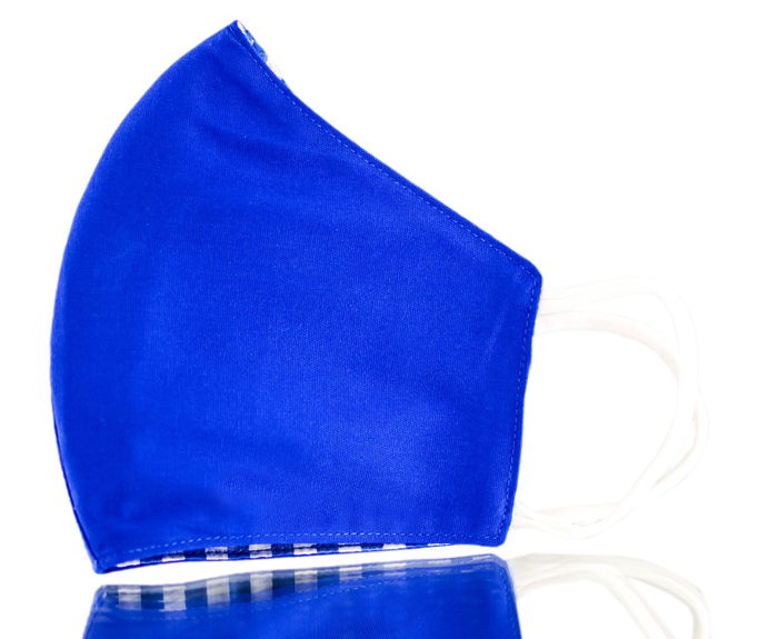 Sleekshop Reversible Blue Checkered Face Mask (2 Pack)