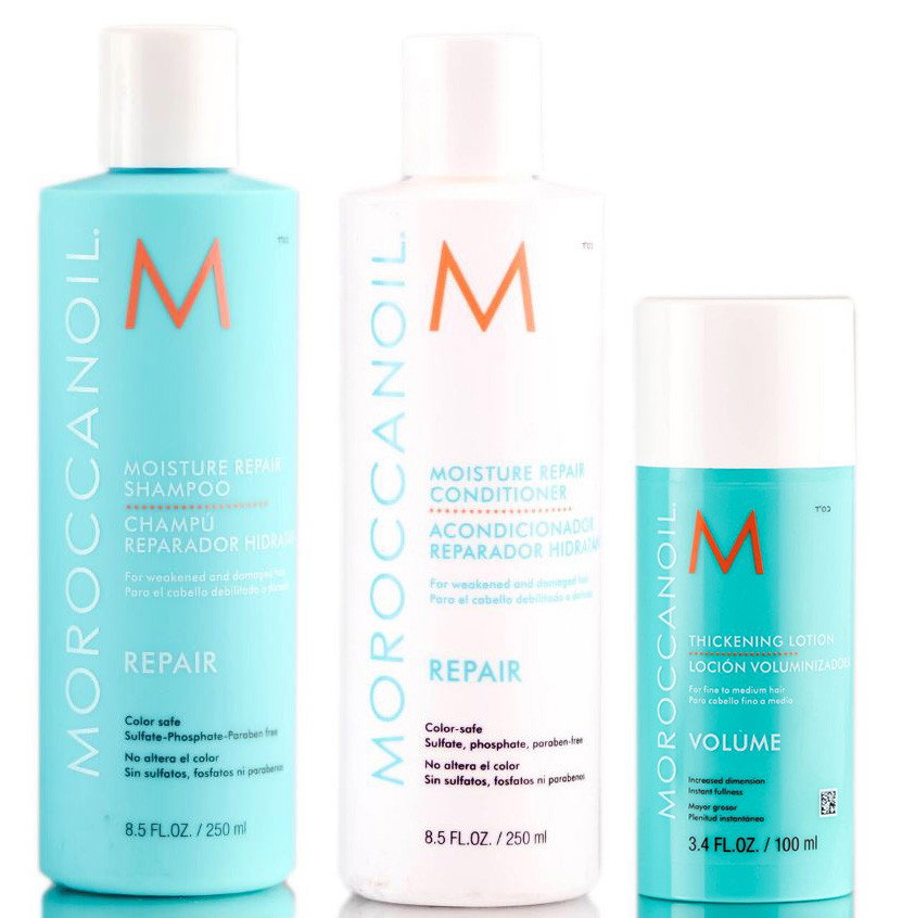 MoroccanOil Moisture Repair Shampoo & Conditioner & Thickening Lotion-image1 MoroccanOil Moisture Repair Shampoo & Conditioner & Thickening Lotion-image1