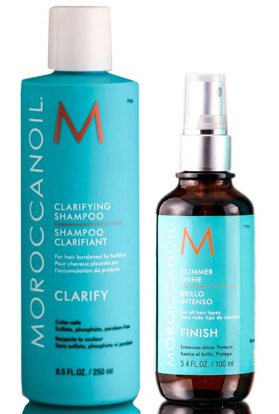 MoroccanOil Clarifying Shampoo & Glimmer Shine