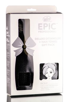 Wet Brush Pro Epic Deluxe Detangler + Hair Towel Pack