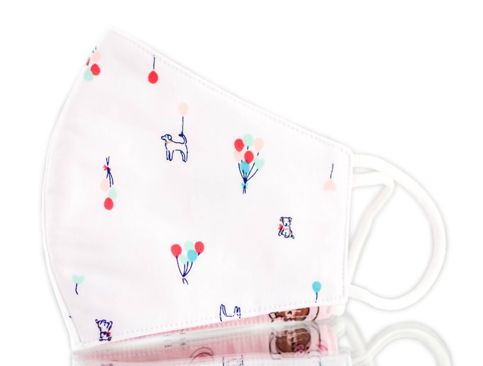 Sleekshop Ballon Print/ Bear Reversible Face Mask-image1