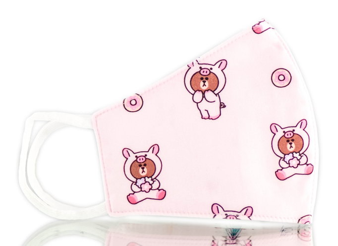 Sleekshop Ballon Print/ Bear Reversible Face Mask-image2