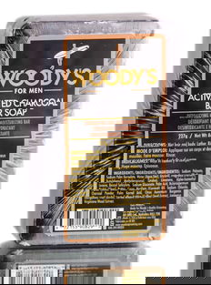 Woody's For Men Activated Charcoal Bar Soap