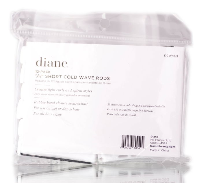 Diane 12 PC White Cold Wave Rods - 7/16"