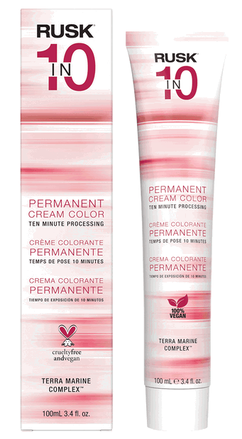 Rusk In 10 Permanent Cream Color, 10 Minute Processing Haircolor Dye