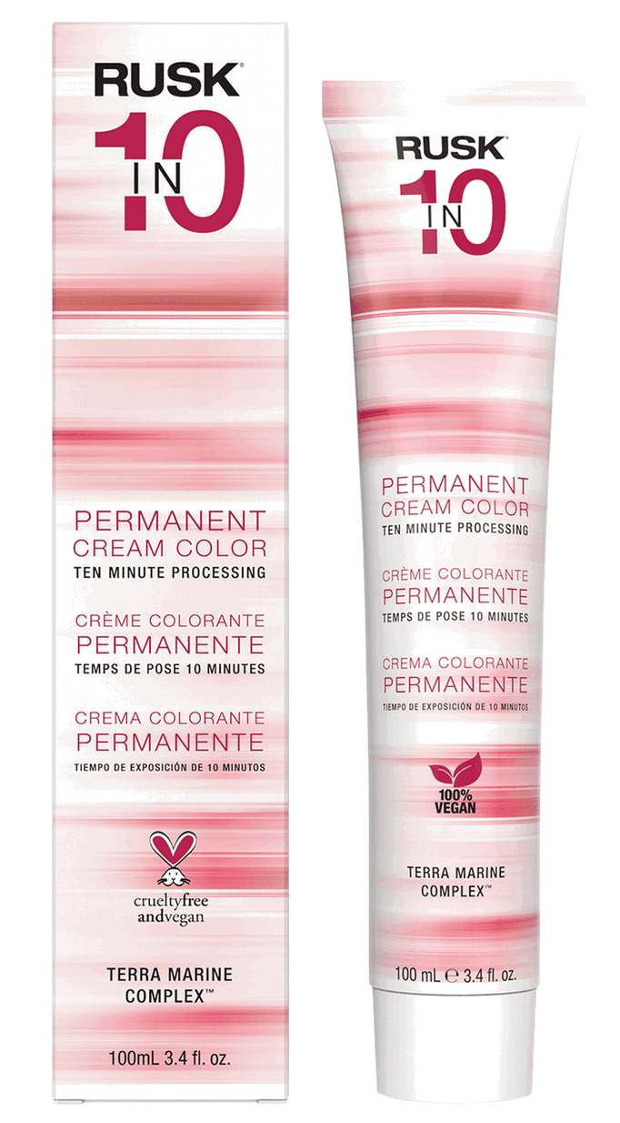Rusk In 10 Permanent Cream Color, 10 Minute Processing Haircolor Dye