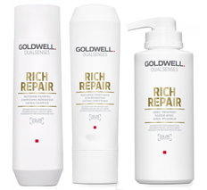 Goldwell Kit -Dualsenses Rich Repair Restoring Shampoo & Conditioner & 60 Sec Treatment-image1 Goldwell Kit -Dualsenses Rich Repair Restoring Shampoo & Conditioner & 60 Sec Treatment-image1