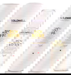 Goldwell Kit -Dualsenses Rich Repair Restoring Shampoo & Conditioner & Serum Spray