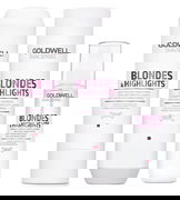 Goldwell Kit -Dualsenses Blonde and Highlights Anti-Yellow Shampoo & Conditioner & Serum Spray