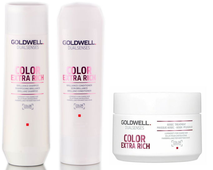 Goldwell Kit -Dualsenses Color Extra Rich Brilliance Shampoo & Conditioner & 60 Sec Treatment Goldwell Kit -Dualsenses Color Extra Rich Brilliance Shampoo & Conditioner & 60 Sec Treatment