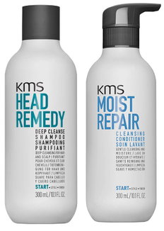 KMS Set - Head Remedy Deep Cleanse Shampoo & Moist Repair Cleansing Conditioner-image1