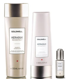 Goldwell Kerasilk Reconstruct Shampoo & Conditioner & Split Ends Recovery-image1