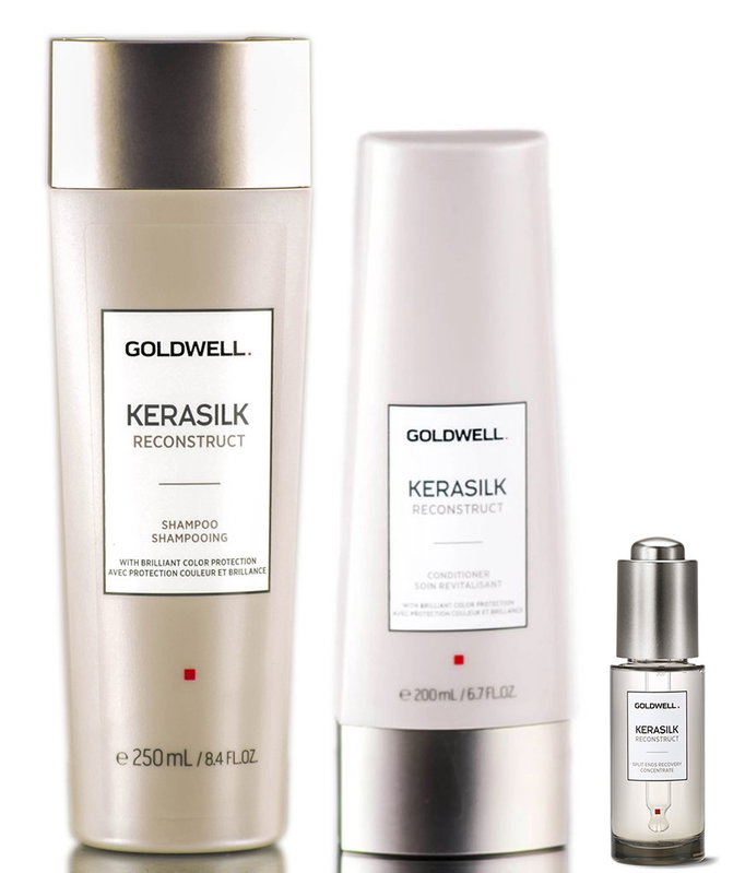 Goldwell Kerasilk Reconstruct Shampoo & Conditioner & Split Ends Recovery-image1