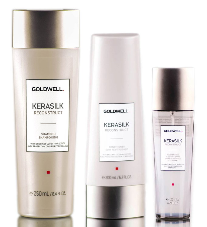 Goldwell Kerasilk Reconstruct Shampoo & Conditioner & Blow-Dry Spray-image1 Goldwell Kerasilk Reconstruct Shampoo & Conditioner & Blow-Dry Spray-image1