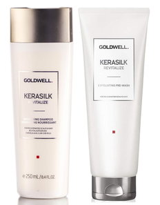 Goldwell Kerasilk Revitalize Nourishing Shampoo & Exfoliating Pre-Wash-image1 Goldwell Kerasilk Revitalize Nourishing Shampoo & Exfoliating Pre-Wash-image1