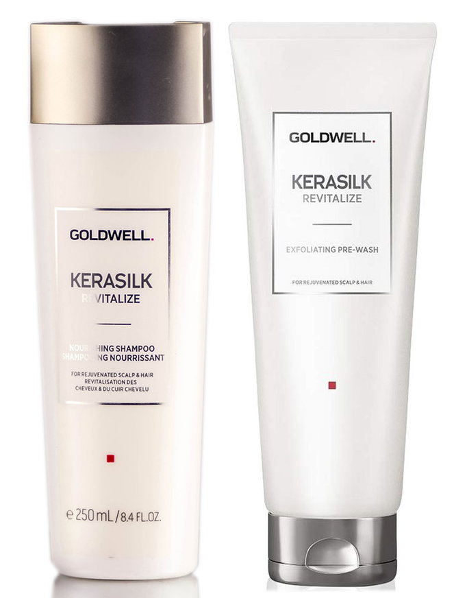 Goldwell Kerasilk Revitalize Nourishing Shampoo & Exfoliating Pre-Wash-image1 Goldwell Kerasilk Revitalize Nourishing Shampoo & Exfoliating Pre-Wash-image1