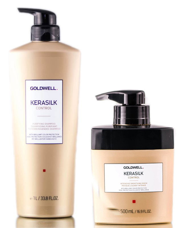 Goldwell Kerasilk Control Purifying Shampoo & Intensive Smoothing Mask-image1