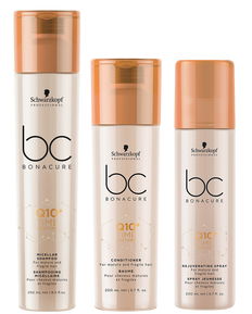 Schwarzkopf BC Bonacure Q10 Time Restore Shampoo, Conditioner & Rejuvenating Spray