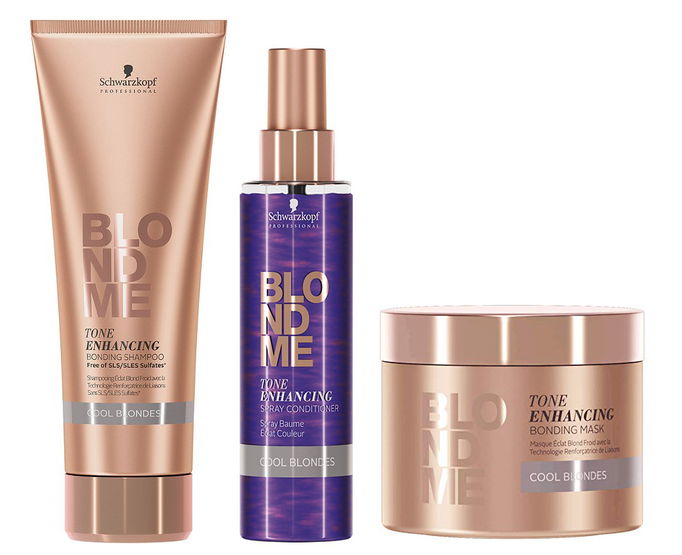 Schwarzkopf BlondMe Cool Blonde Bonding Shampoo, Mask & Spray Conditioner