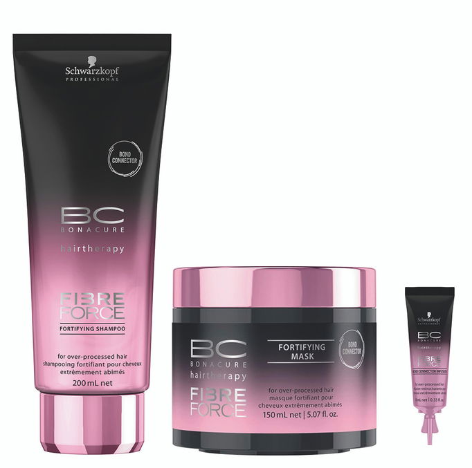 Schwarzkopf BC Bonacure Fibre Force Fortifying Shampoo, Mask & Bond Connector Infusion